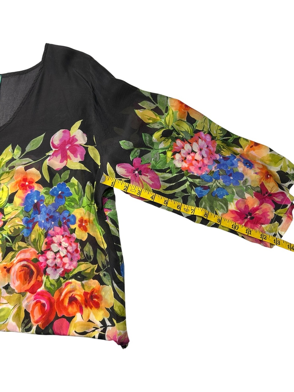 Johnny Was Betty Floral Tunic Boho Rayon XL Flowing - Picture 8 of 11